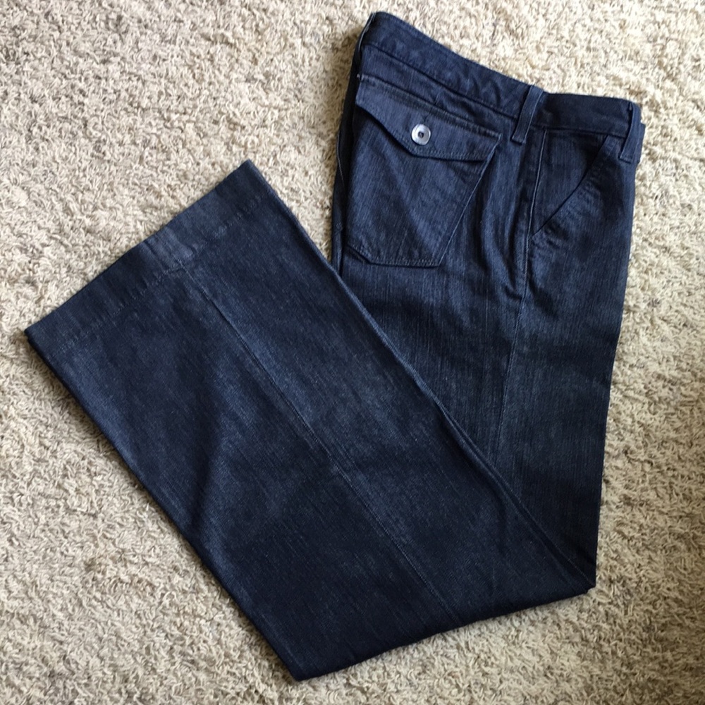 Banana Republic Navy Wide-Leg Jeans